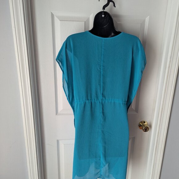 Aqua blue sheer swim cover - OS - Picture 3 of 4